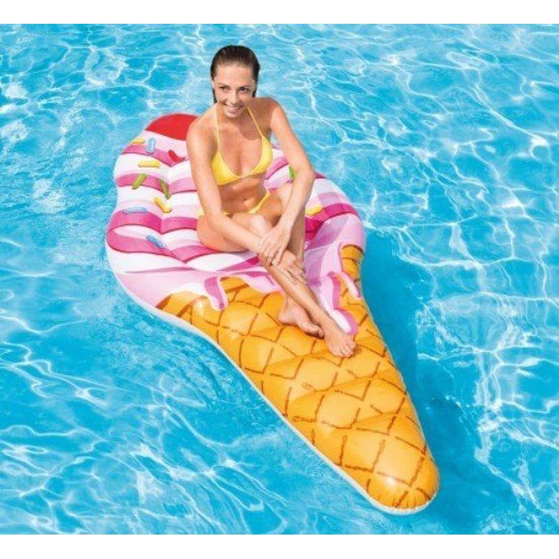 Jucarii, Copii si Bebe - Jucarii si jocuri - Jucarii de exterior - Saltele si mingi pentru plaja - Saltea gonflabila, tip inghetata, Intex 58762 Ice Cream, 2.4 x 1 metri - Infinity.ro