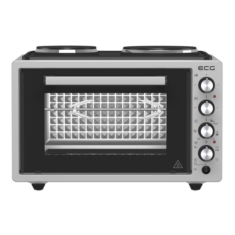 Electronice si Electrocasnice - Aragazuri, cuptoare si hote - Cuptoare - Cuptoare electrice - Cuptor electric ECG ETH 3701G, 37 L, putere maxima 2500 W, 2 plite, 40-230 °C, rotisor - Infinity.ro