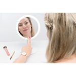 Ingrijire personala si Cosmetice - Machiaj - Oglinzi cosmetice - Oglinda cosmetica ETA Fenite 1353 90000, diametru 178 mm, 3 culori de iluminare, inclinare 0-90°, ACUMULATOR2000mAh - Infinity.ro