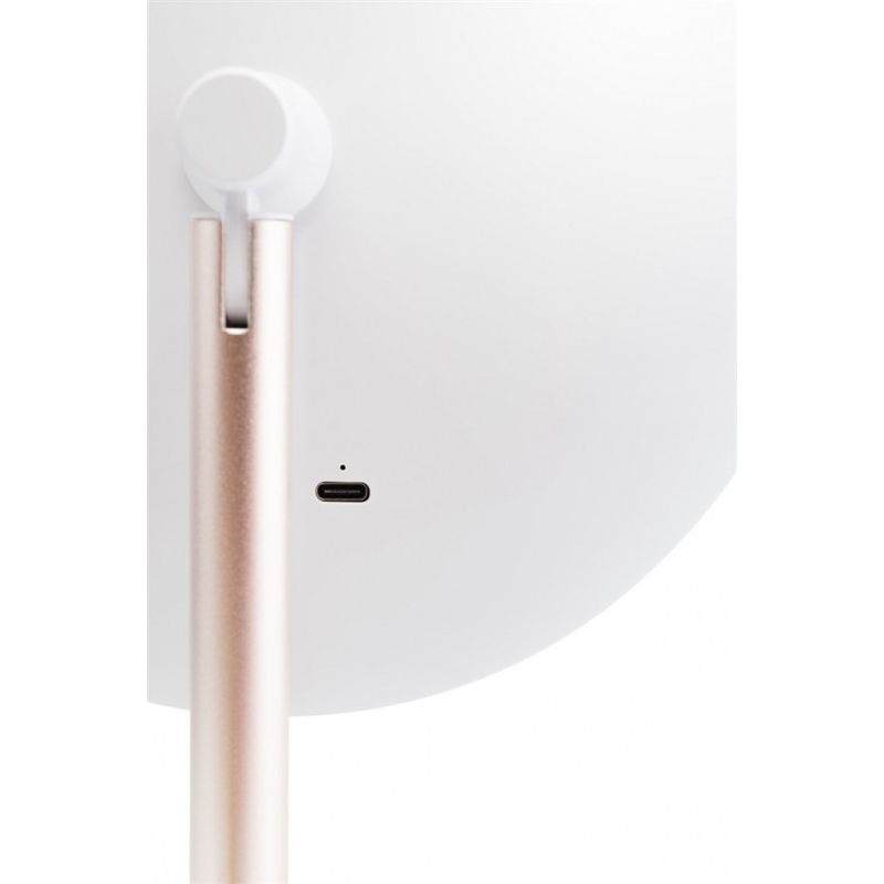 Ingrijire personala si Cosmetice - Machiaj - Oglinzi cosmetice - Oglinda cosmetica ETA Fenite 1353 90000, diametru 178 mm, 3 culori de iluminare, inclinare 0-90°, ACUMULATOR2000mAh - Infinity.ro