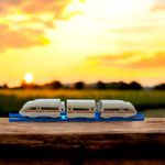 Jucarii, Copii si Bebe - Jucarii si jocuri - Vehicule si jucarii cu telecomanda - Trenulete de jucarie - Trenulet electric si cale ferata, kidsNplay, 20 piese,  3 ani +, plastic, multicolor, lungime tren 28 cm, cu indicatoare feroviare - Infinity.ro