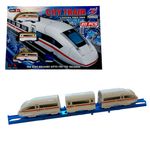 Jucarii, Copii si Bebe - Jucarii si jocuri - Vehicule si jucarii cu telecomanda - Trenulete de jucarie - Trenulet electric si cale ferata, kidsNplay, 20 piese,  3 ani +, plastic, multicolor, lungime tren 28 cm, cu indicatoare feroviare - Infinity.ro