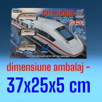 Jucarii, Copii si Bebe - Jucarii si jocuri - Vehicule si jucarii cu telecomanda - Trenulete de jucarie - Trenulet electric si cale ferata, kidsNplay, 20 piese,  3 ani +, plastic, multicolor, lungime tren 28 cm, cu indicatoare feroviare - Infinity.ro