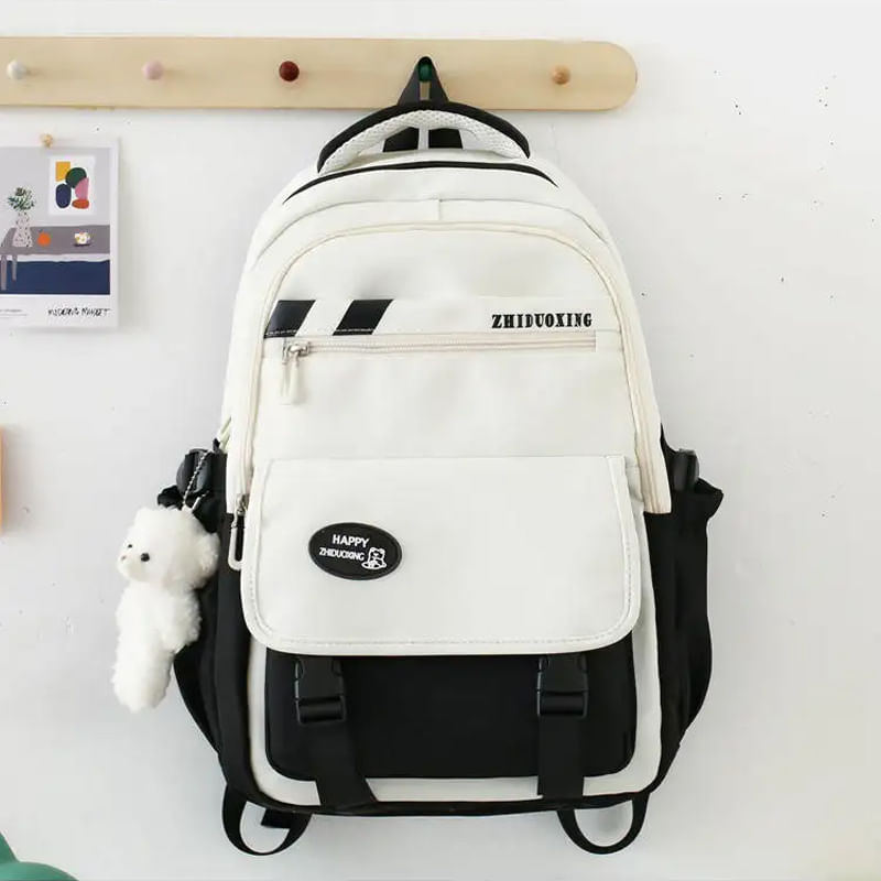 Carti si Birotica - Rechizite - Rucsacuri si genti scolare - Ghiozdan de scoala MBrands, breloc ursulet Negru - Infinity.ro