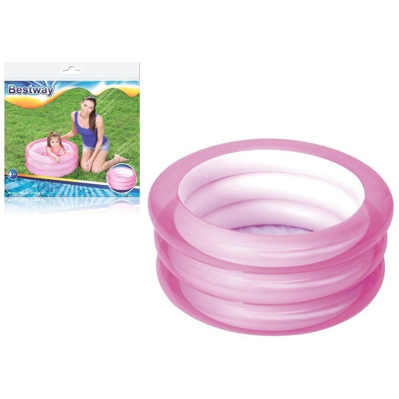 Casa si Gradina - Gradina si terasa - Piscine si accesorii - Piscine copii - Piscina gonflabila roz pentru fetite, Bestway 51033, baby pool, 43 Litri, 70 x 30cm - Infinity.ro