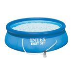 Casa si Gradina - Gradina si terasa - Piscine si accesorii - Piscine copii - Piscina family gigant, Easy Set, Intex 56414, 457 x 91cm, cu pompa filtrare si scara, 10680 litri - Infinity.ro
