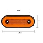 Auto si Moto - Piese auto si accesorii - Caroserie - Faruri, stopuri si proiectoare - Set 2 lampi gabarit VG1 galben, lampa avertizare led, 12-24V - Infinity.ro