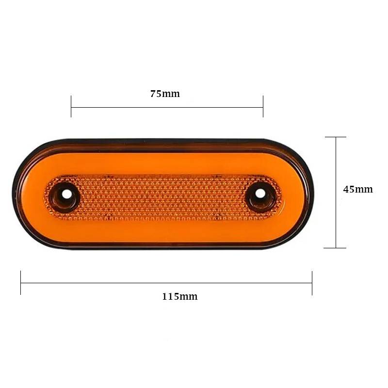 Auto si Moto - Piese auto si accesorii - Caroserie - Faruri, stopuri si proiectoare - Set 2 lampi gabarit VG1 galben, lampa avertizare led, 12-24V - Infinity.ro