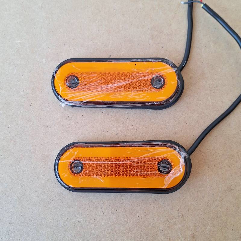 Auto si Moto - Piese auto si accesorii - Caroserie - Faruri, stopuri si proiectoare - Set 2 lampi gabarit VG1 galben, lampa avertizare led, 12-24V - Infinity.ro