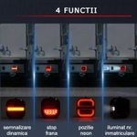 Auto si Moto - Piese auto si accesorii - Caroserie - Faruri, stopuri si proiectoare - Stopuri spate led JH1018, 4 functii, 12V-24V - Infinity.ro