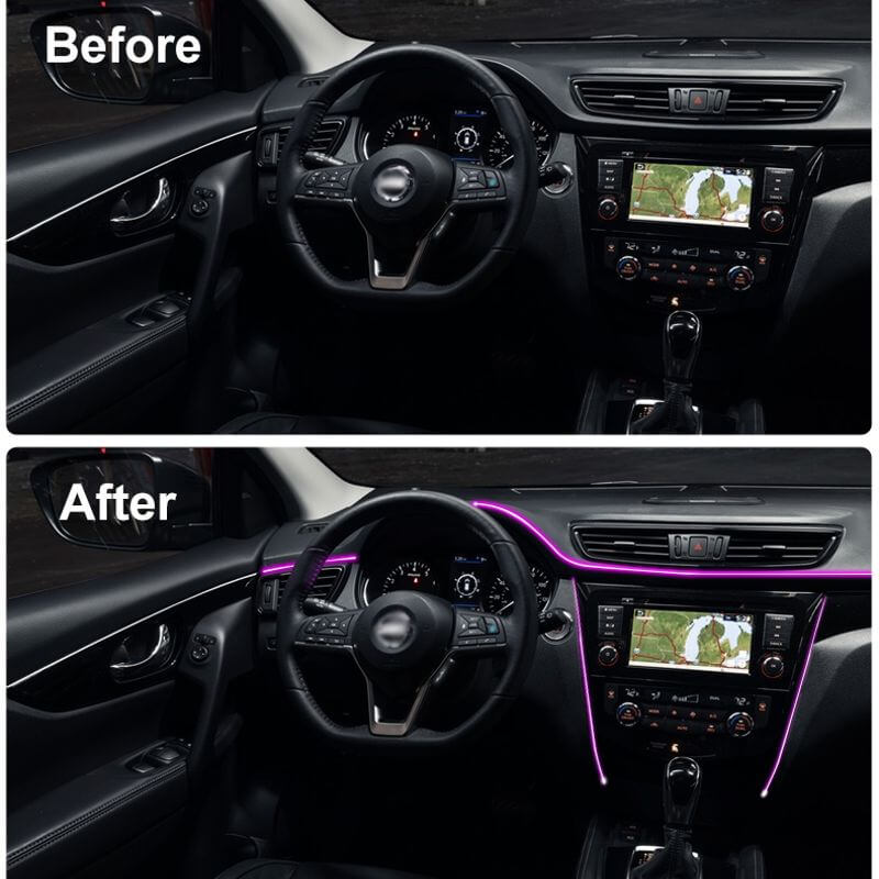 Auto si Moto - Piese auto si accesorii - Piese auto - Tuning - Fir RGB 3m lumina ambientala auto, mufa USB, 7 culori - Infinity.ro