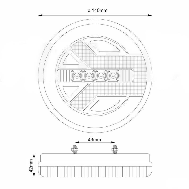 Auto si Moto - Piese auto si accesorii - Caroserie - Faruri, stopuri si proiectoare - Lampi spate led BG1019, 12-24V, pozitie efect neon, semnalizare dinamica - Infinity.ro