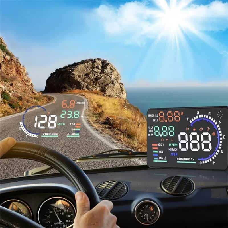 Auto si Moto - Electronice auto - Multimedia auto - Head Up Display D2000, proiectie afisaj bord pe parbriz, OBD2 - Infinity.ro