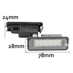 Auto si Moto - Piese auto si accesorii - Caroserie - Faruri, stopuri si proiectoare - Lampi numar LED VW Golf, Passat B6, B7, EOS, Polo - Infinity.ro