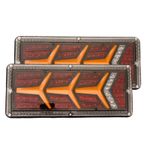 Auto si Moto/Piese auto si accesorii/Caroserie/Faruri, stopuri si proiectoare - Lampi stopuri spate B1066, triple led, 5 functii, semnalizare dinamica, 12-24V - Infinity.ro