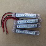Auto si Moto - Piese auto si accesorii - Caroserie - Faruri, stopuri si proiectoare - Set 4 lampi gabarit laterale albe, 9SMD, 12-24V - Infinity.ro