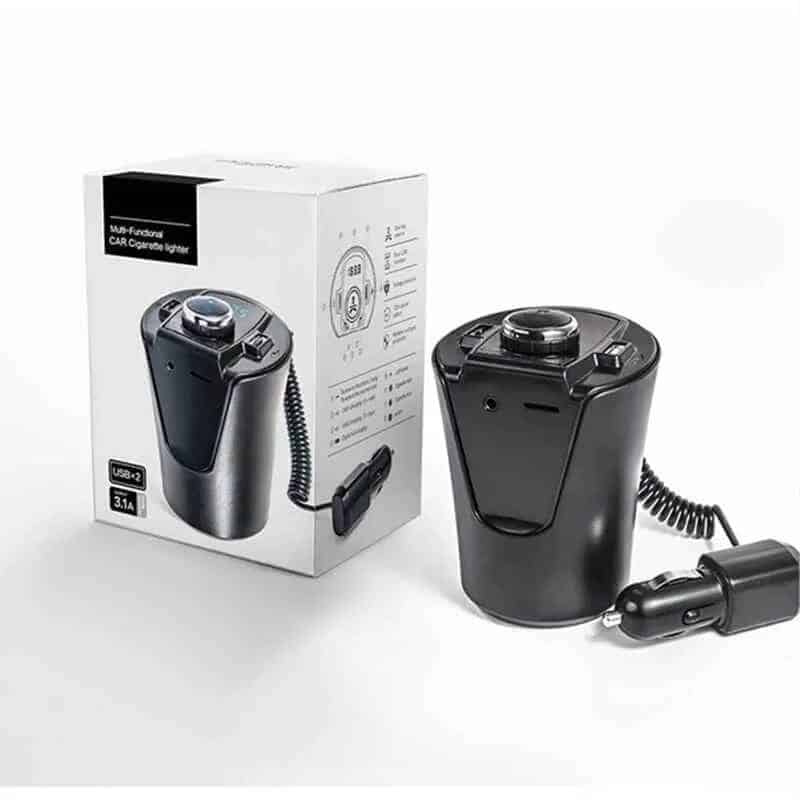 Auto si Moto - Electronice auto - Multimedia auto - Car kit modulator FM pahar, Mp3, USB, AUX, Bluetooth - Infinity.ro