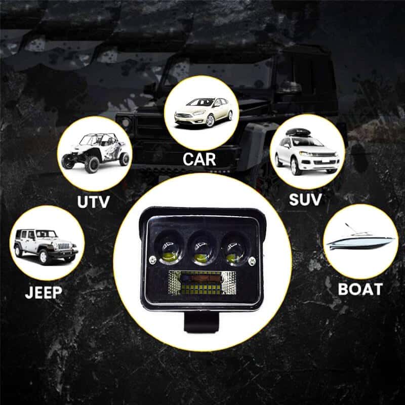 Auto si Moto - Piese auto si accesorii - Caroserie - Faruri, stopuri si proiectoare - Proiector led 3 lupe, 78W, Off Road, 12-24V - Infinity.ro