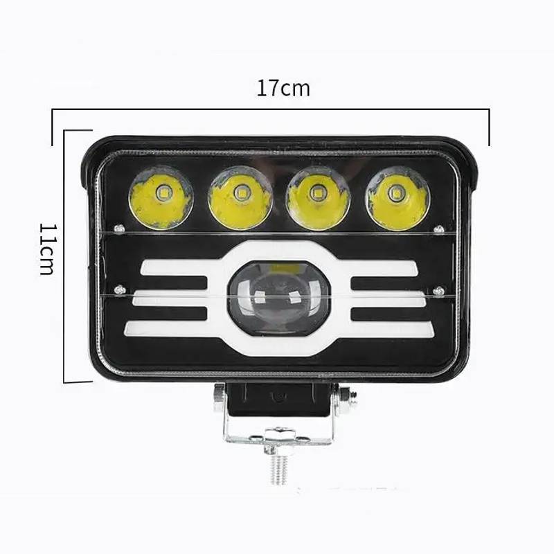 Auto si Moto - Piese auto si accesorii - Caroserie - Faruri, stopuri si proiectoare - Proiector led bicolor S937, alb si galben, pozitii si lupe, 196W - Infinity.ro