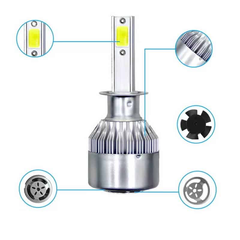 Auto si Moto - Electrice auto - Iluminare si semnalizare - Becuri auto - Becuri led H1 C6, 6500k, 3800 lumeni - Infinity.ro