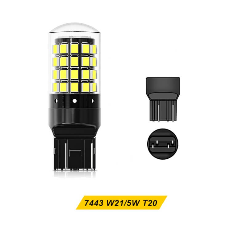 Auto si Moto - Electrice auto - Iluminare si semnalizare - Becuri auto - Set 2 becuri led T20 2 faze, compatibile Duster, lumina alba, BG54 - Infinity.ro