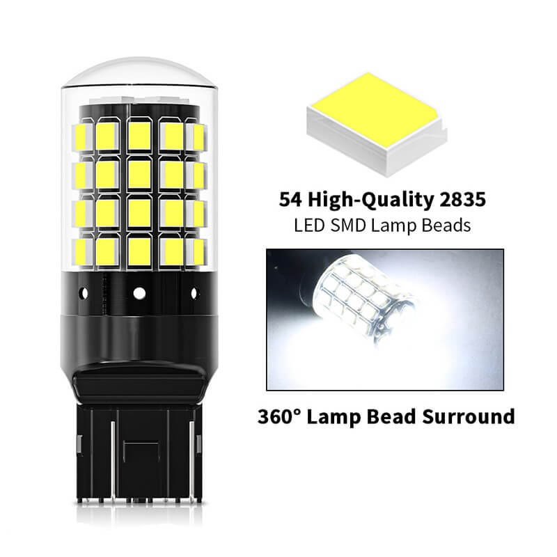 Auto si Moto - Electrice auto - Iluminare si semnalizare - Becuri auto - Set 2 becuri led T20 2 faze, compatibile Duster, lumina alba, BG54 - Infinity.ro