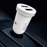 Auto si Moto - Electronice auto - Multimedia auto - Incarcator auto compatibil iPhone, 12-24V, fast, TZ08 alb - Infinity.ro