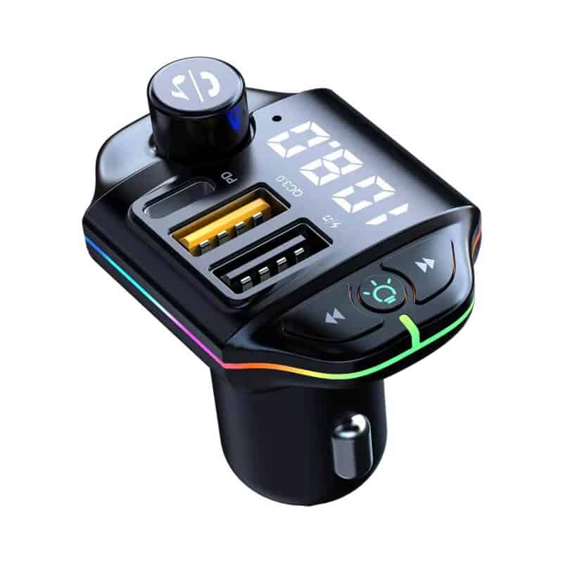 Auto si Moto - Electronice auto - Multimedia auto - Car kit modulator FM BGRJ-A10, Mp3 Player, USB, Type C, fast charge - Infinity.ro