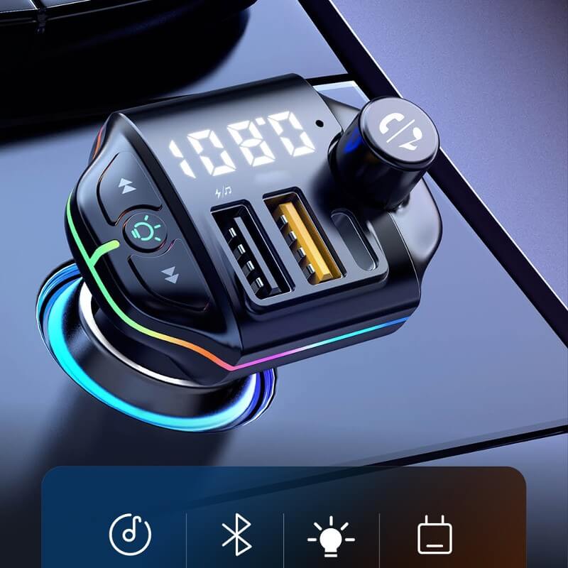 Auto si Moto - Electronice auto - Multimedia auto - Car kit modulator FM BGRJ-A10, Mp3 Player, USB, Type C, fast charge - Infinity.ro