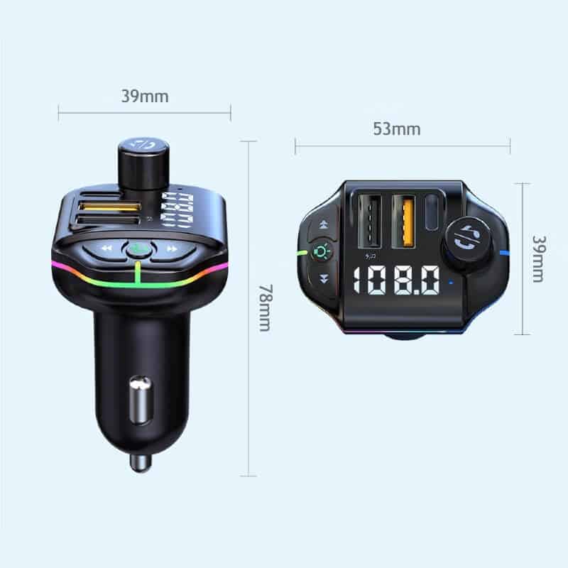 Auto si Moto - Electronice auto - Multimedia auto - Car kit modulator FM BGRJ-A10, Mp3 Player, USB, Type C, fast charge - Infinity.ro