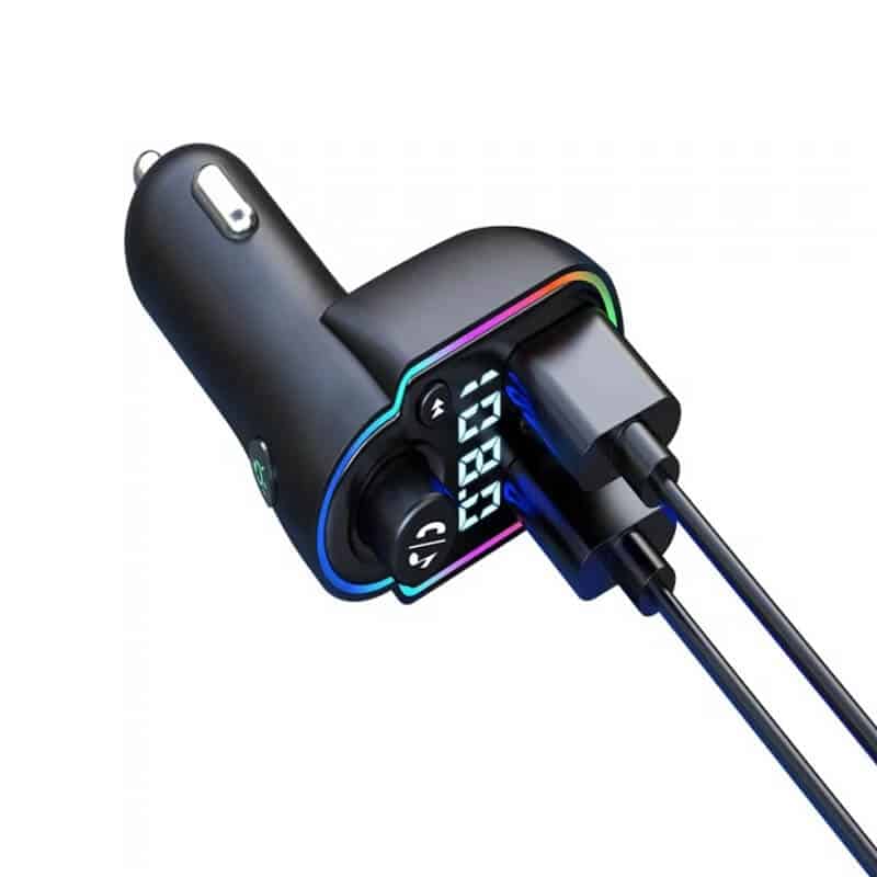 Auto si Moto - Electronice auto - Multimedia auto - Car kit modulator FM BGRJ-A8, Mp3 Player, USB, Type C, fast charge - Infinity.ro