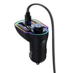 Auto si Moto - Electronice auto - Multimedia auto - Car kit modulator FM BGRJ-A8, Mp3 Player, USB, Type C, fast charge - Infinity.ro