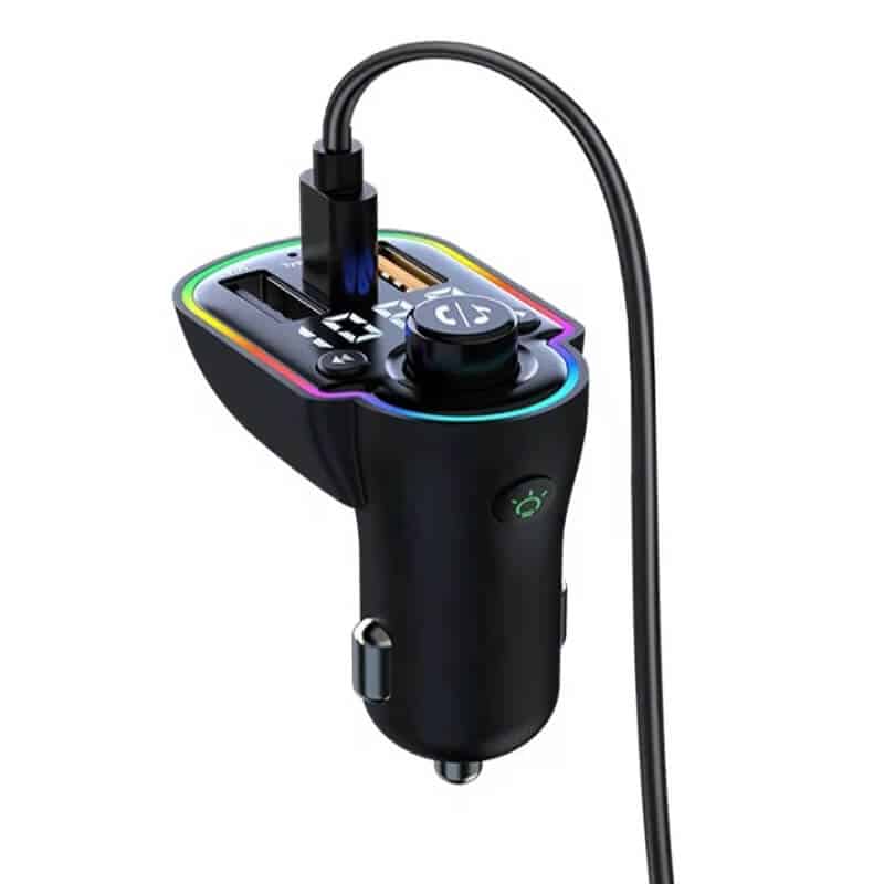 Auto si Moto - Electronice auto - Multimedia auto - Car kit modulator FM BGRJ-A8, Mp3 Player, USB, Type C, fast charge - Infinity.ro