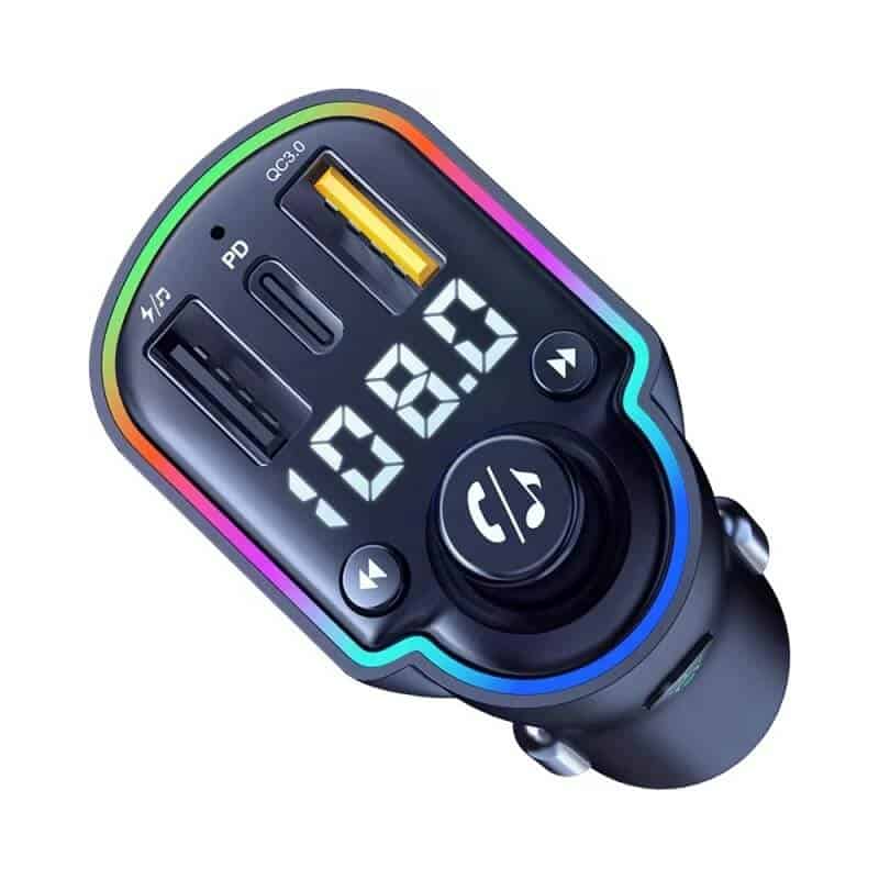 Auto si Moto - Electronice auto - Multimedia auto - Car kit modulator FM BGRJ-A8, Mp3 Player, USB, Type C, fast charge - Infinity.ro