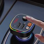 Auto si Moto - Electronice auto - Multimedia auto - Car kit modulator FM BGRJ-C20, Mp3 Player, USB, fast charge - Infinity.ro