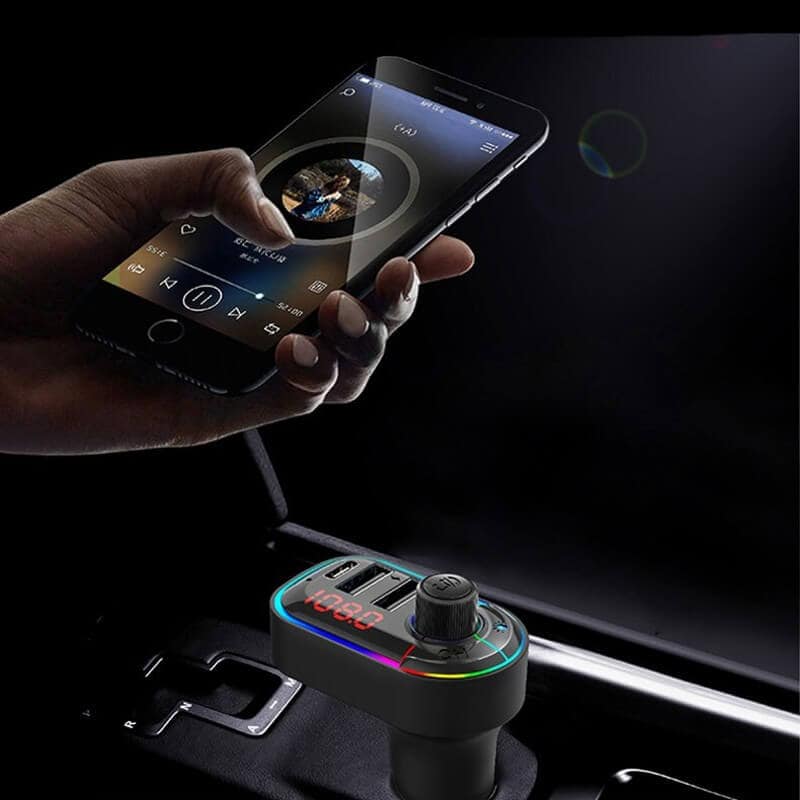 Auto si Moto - Electronice auto - Multimedia auto - Car kit modulator FM BGRJ-C12, Mp3 Player, USB, Type C, fast charge - Infinity.ro