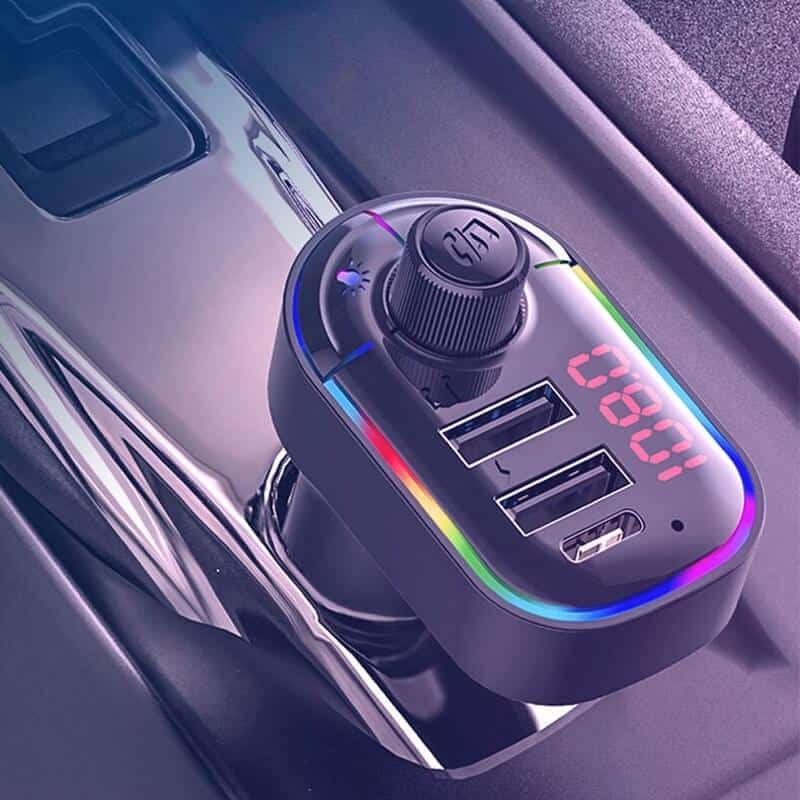 Auto si Moto - Electronice auto - Multimedia auto - Car kit modulator FM BGRJ-C12, Mp3 Player, USB, Type C, fast charge - Infinity.ro