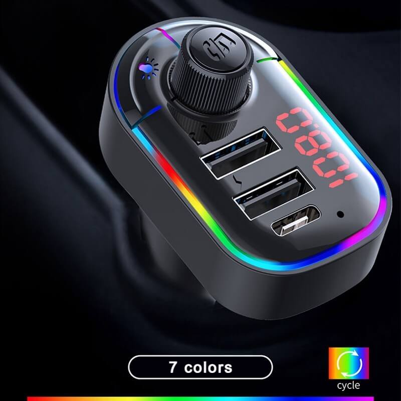 Auto si Moto - Electronice auto - Multimedia auto - Car kit modulator FM BGRJ-C12, Mp3 Player, USB, Type C, fast charge - Infinity.ro