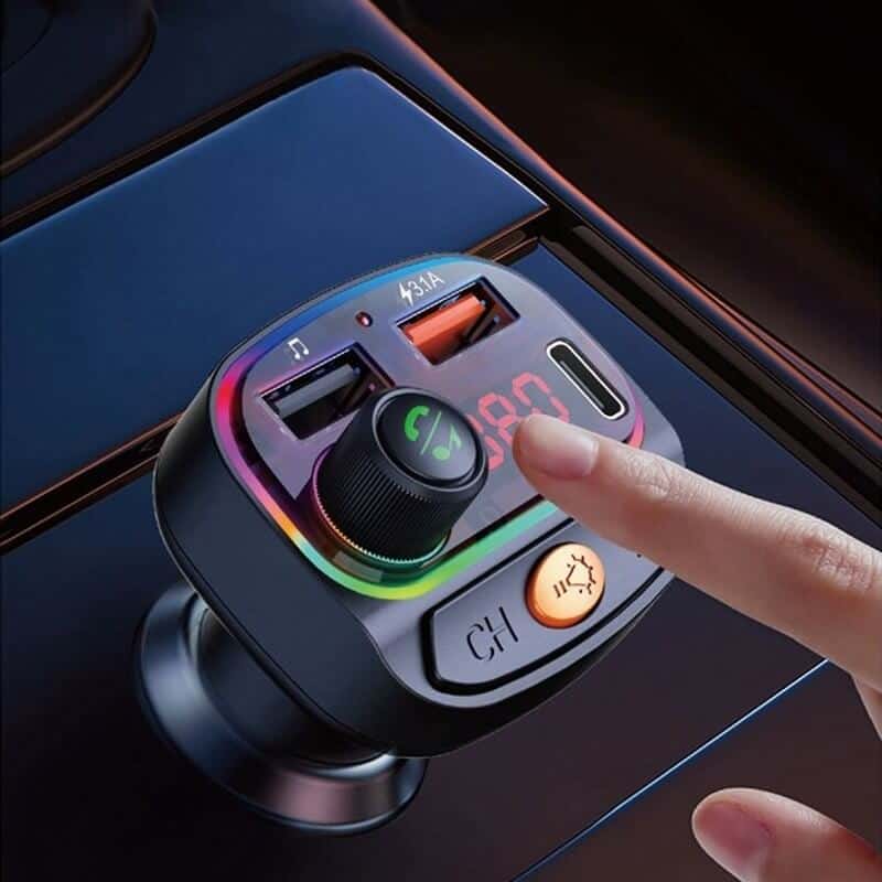 Auto si Moto - Electronice auto - Multimedia auto - Car kit modulator FM BGRJ-C15, Mp3 Player, USB, Type C, fast charge - Infinity.ro