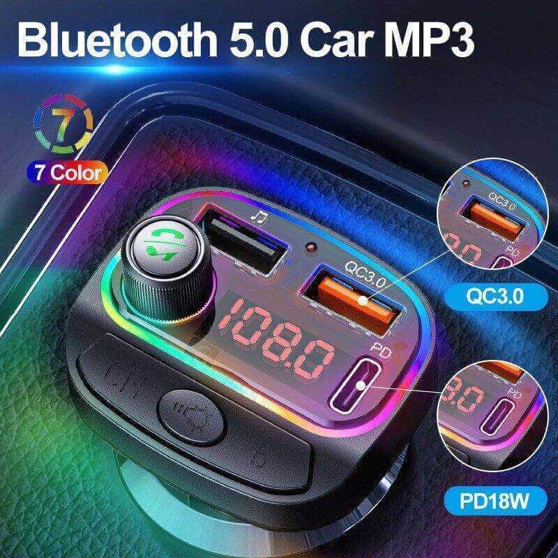 Auto si Moto - Electronice auto - Multimedia auto - Car kit modulator FM BGRJ-C15, Mp3 Player, USB, Type C, fast charge - Infinity.ro