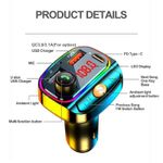 Auto si Moto - Electronice auto - Multimedia auto - Car kit modulator FM BGRJ-C15, Mp3 Player, USB, Type C, fast charge - Infinity.ro