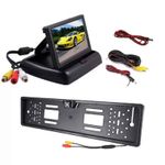 Auto si Moto - Electronice auto - Camere auto si DVR - Kit 2 in 1, suport numar inmatriculare cu camera marsarier si monitor pliabil - Infinity.ro