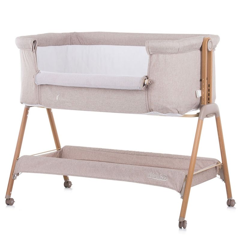 Casa si Gradina/Mobilier/Mobilier copii/Patuturi copii - Patut Co-Sleeper Chipolino Sweet Dreams mocca wood - Infinity.ro