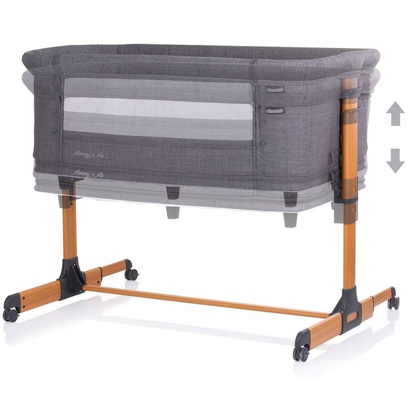 Casa si Gradina - Mobilier - Mobilier copii - Patuturi copii - Patut Co-Sleeper si Tarc Chipolino Mommy 'n Me graphite wood - Infinity.ro