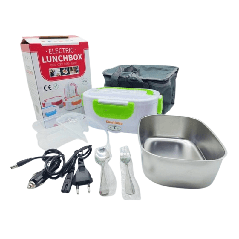 Casa si Gradina - Bucatarie si vesela - Organizare si depozitare bucatarie - Cutii alimentare - Incalzitor de alimente portabil verde Smaliabu - Infinity.ro