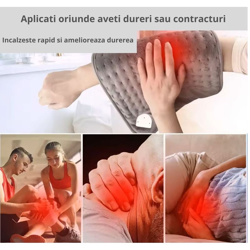 Ingrijire personala si Cosmetice - Sanatate si wellness - Articole wellness - Incalzitoare corporale - Covoras/perina termica electrica albastru inchis - Infinity.ro