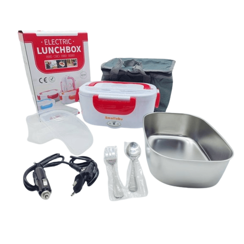 Casa si Gradina - Bucatarie si vesela - Organizare si depozitare bucatarie - Cutii alimentare - Incalzitor de alimente portabil rosu Smaliabu - Infinity.ro