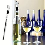 Casa si Gradina - Bucatarie si vesela - Accesorii bar - Carafe si decantoare - Decantor de vin si aerator pentru vin cu tija  inoxidabila pentru mentineraea rece a vinului - Infinity.ro