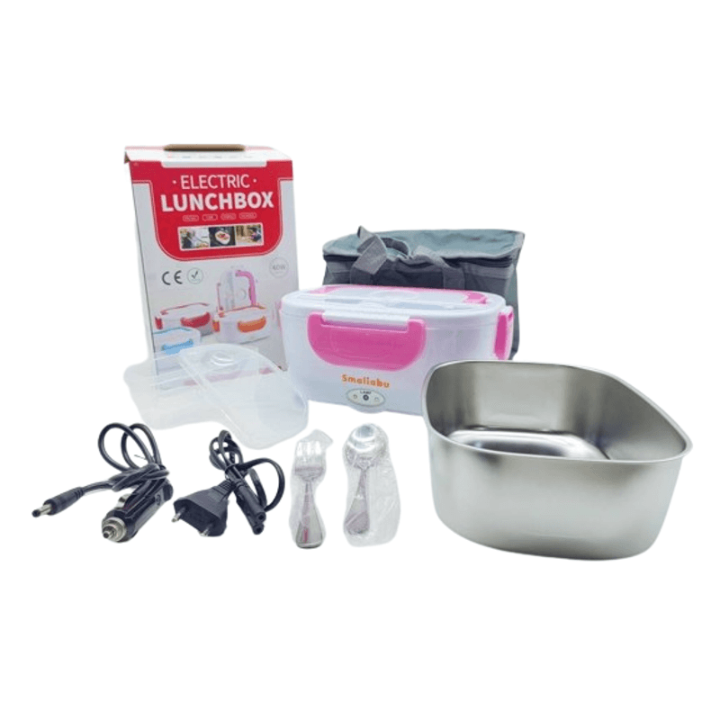 Casa si Gradina - Bucatarie si vesela - Organizare si depozitare bucatarie - Cutii alimentare - Incalzitor de alimente portabil roz Smaliabu - Infinity.ro