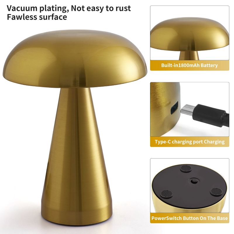 Casa si Gradina - Corpuri si surse de iluminat - Veioze si lampi - Veioze - Veioza din metal, culoare cuprului, anticorosiva stil modern, lumina ambientala - Infinity.ro